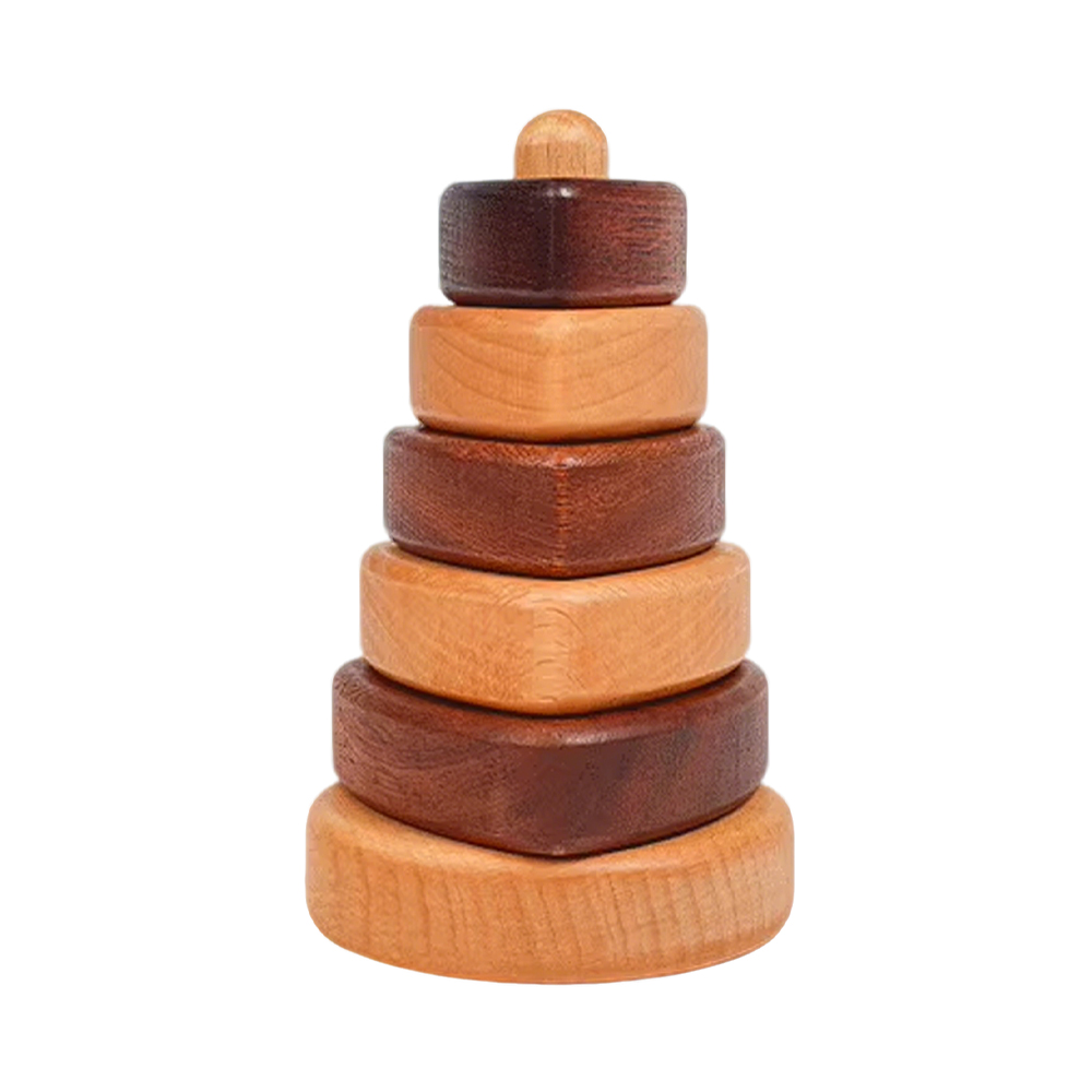 Wooden Heart Shape Stacking Rings