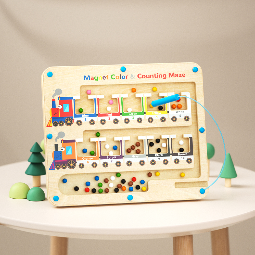 Wooden Magnetic Maze-Train