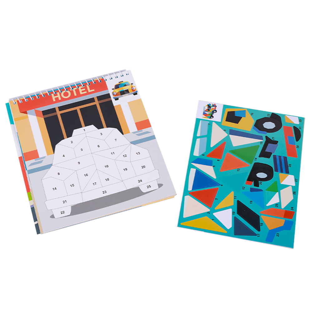 Vehicle Theme 3D Number Sticker Puzzle Book