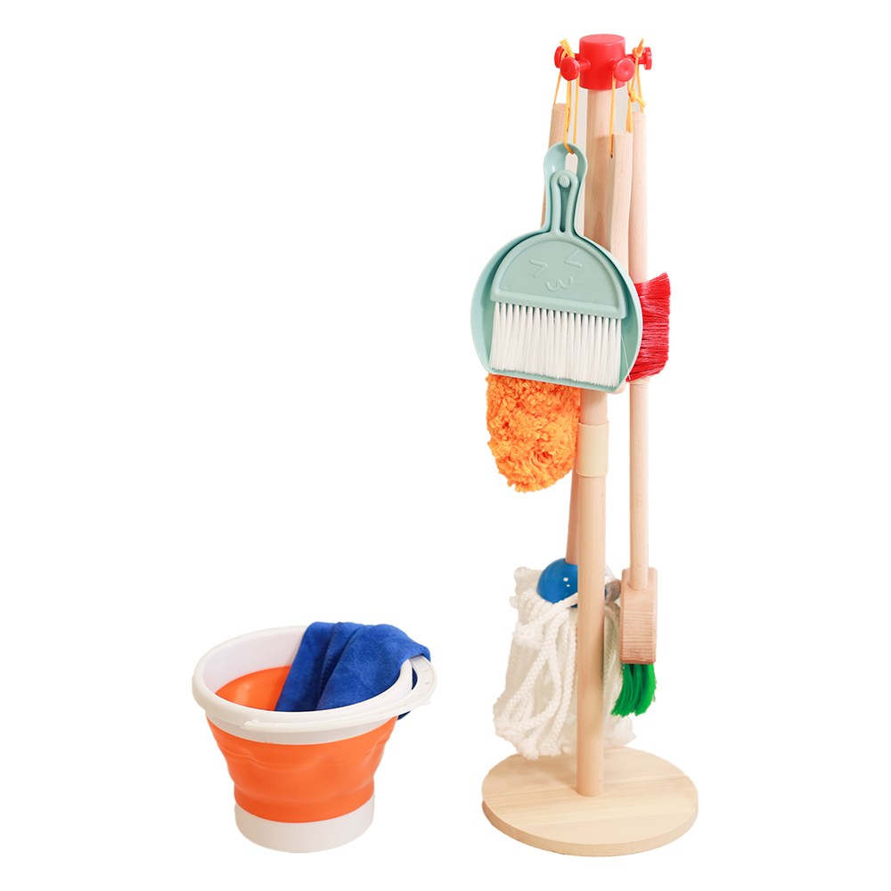 Wooden Pretend Kids Cleaning Set