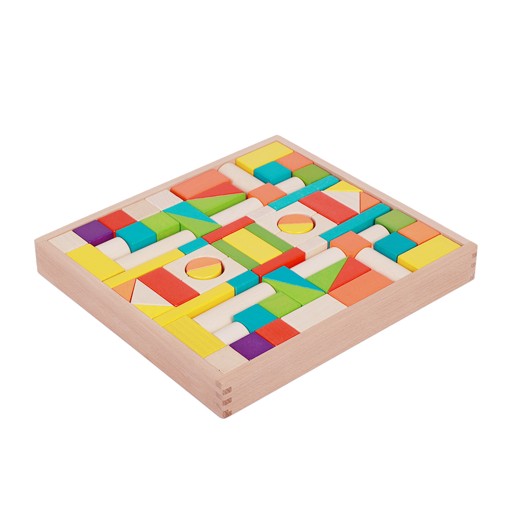 Wooden Building Blocks‑74Pcs