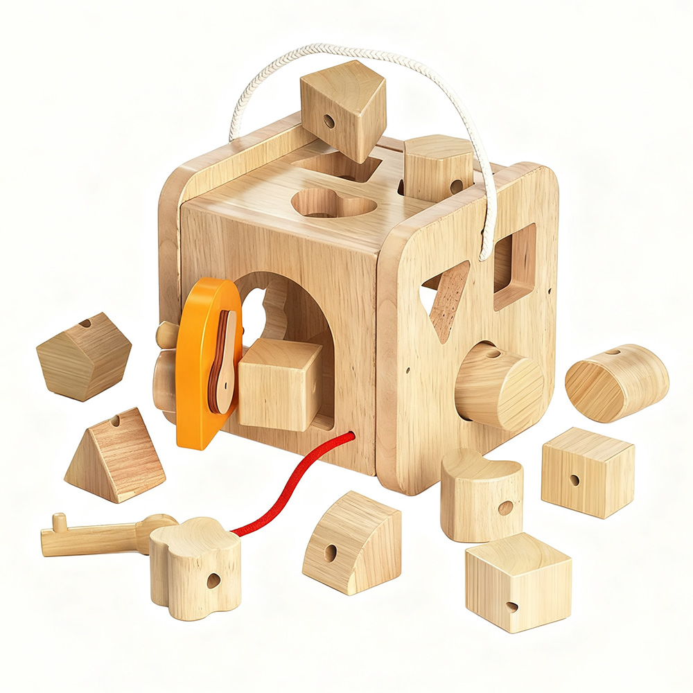 Wooden Shape Sorter-Natural